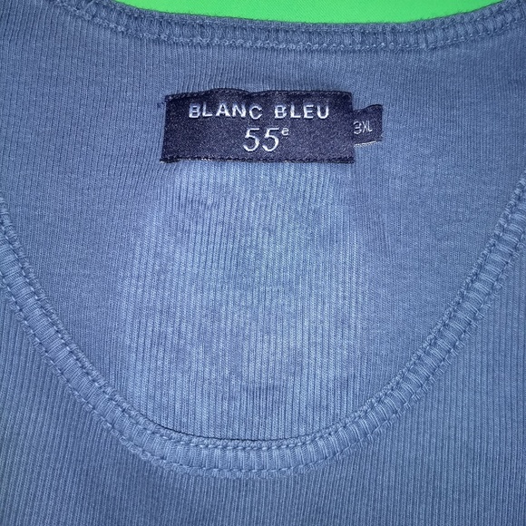 Blanc Bleu French Sleeveless Tank Camisole Top (3XL) - Picture 5 of 8